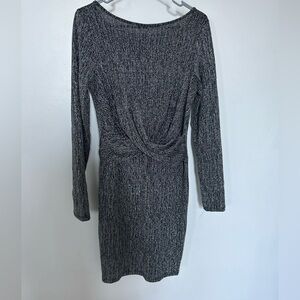 Peach Love California Charcoal Long Sleeve Dress